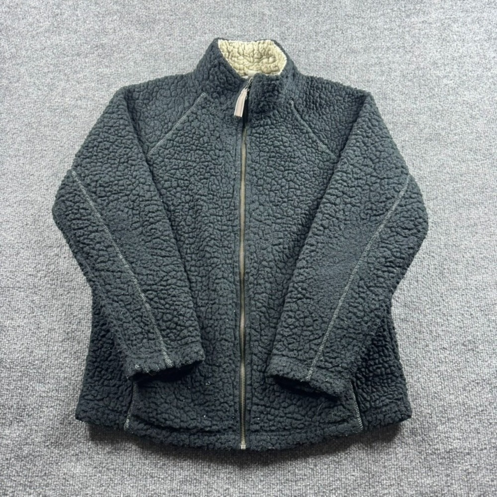 Carbon‎ 2 Cobalt Jacket Mens M Black Deep Pile Fleece Sherpa Full Zip Pockets